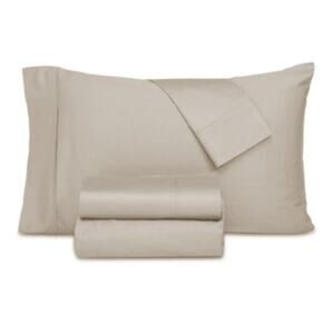 Everyday Home by Trident 100% Organic 300 TC Cotton Sheet Set - Cal King - Sand